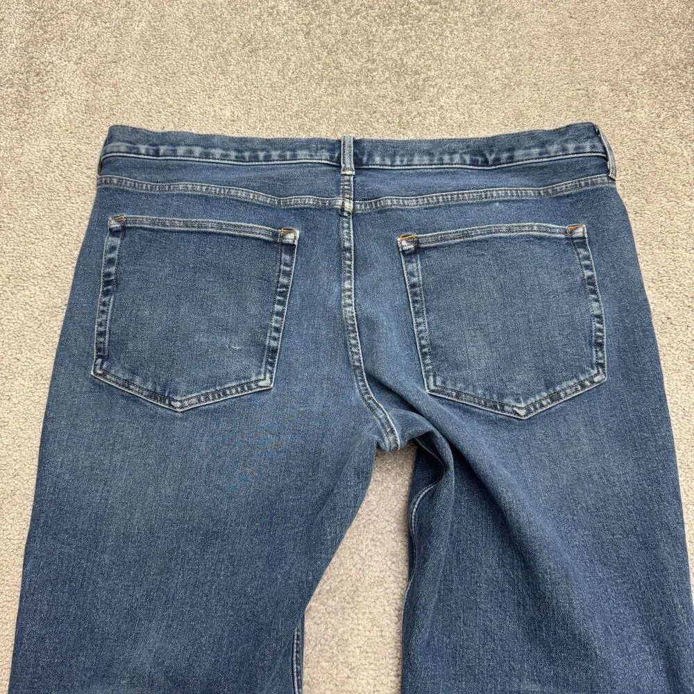 Everlane Uniform Slim Fit Denim Jeans Mens 38x30 Medium Wash Organic Cotton